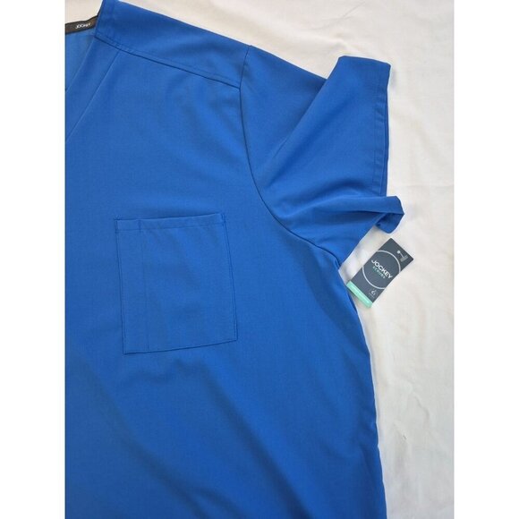 JOCKEY Unisex 2X Scrub Top & Bottom Set Wrinkle Resistant V-Neck Royal Blue - Picture 12 of 16